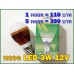 หลอด LED ขนาด 3W 12VDC แสงสีวอร์มไวท์ อลูมิเนียม(สีทอง) ขั้วE27 